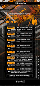 酒吧夜店营销招聘海报图片