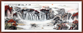 山水国画风景画客厅装饰画