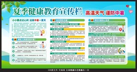 夏季健康教育宣传栏