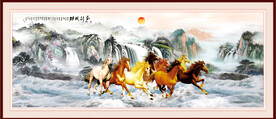 骏马图