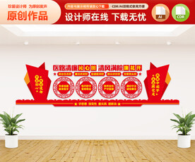 清廉医院文化墙