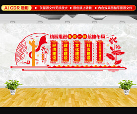 五位一体文化墙