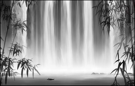 山水意境中国风水墨画