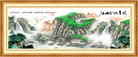 山水画背景墙