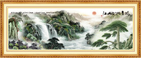 迎客松国画黄山迎客松