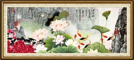 工笔荷花