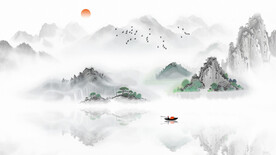 山水画背景墙