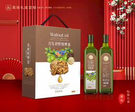 核桃油包装 食用油礼盒