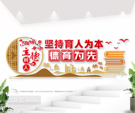 坚持育人为本德育为先图片