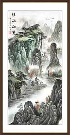 国画竖幅山水