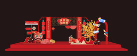 新年门头美陈