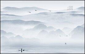 意境水墨山水风景画