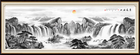 水墨国画山水