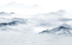 简约山水背景墙