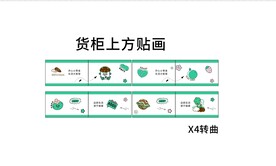 超市货柜上方画面展示