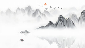 中式水墨山水装饰画