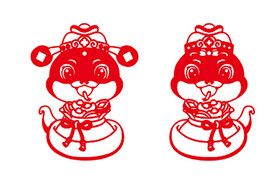 卡通蛇年