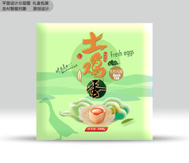 土鸡蛋包装 效果源文件