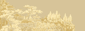 新中式壁纸壁画装饰画