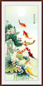 九鱼图 鲤鱼图 