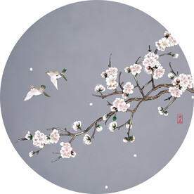 新中式手绘花鸟