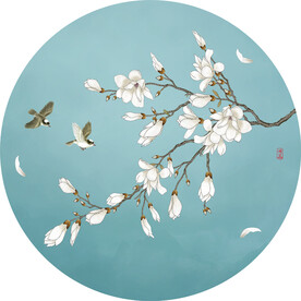 玉兰花鸟