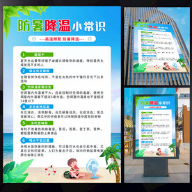 防暑常识海报