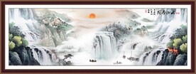 江山如画国画山水画图片