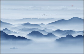 意境水墨山水画