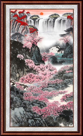 客厅山水壁画 