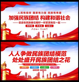 民族团结展板