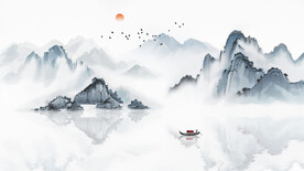 新中式水墨壁画