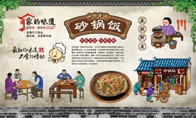 砂锅饭背景 