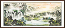 山水瀑布风景