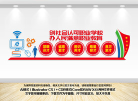 职业学校文化墙