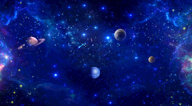 蓝色梦幻星际外太空宇宙星球