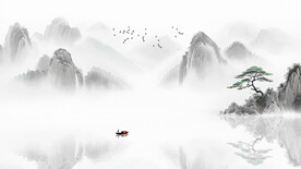 中式山水装饰画背景墙