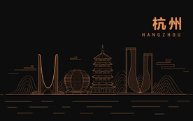 城市线稿