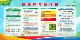 街道社区夏季健康教育宣传栏