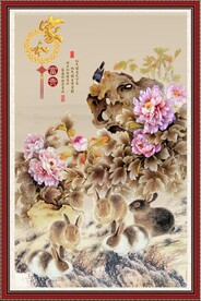 国画兔子