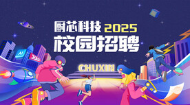 大气卡通科技校招海报