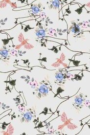 小鸟花卉