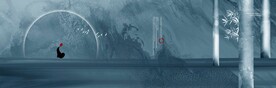 中式山水画面