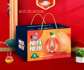 红心柚子礼盒 水果包装