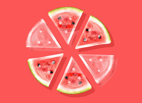 夏日透明西瓜 冰冻西瓜