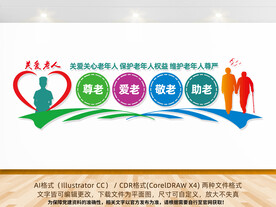 老年人友善医院文化墙