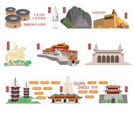 福建泉州地标景点建筑