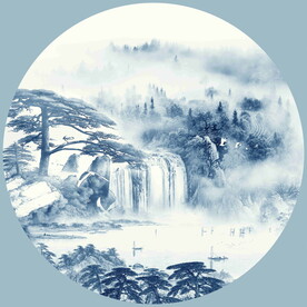 水墨禅意山水画