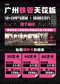 健身房招生宣传海报