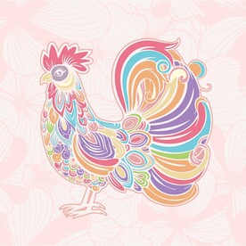 公鸡矢量装饰插画